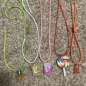 Set of 5 fun candy inspired necklaces!